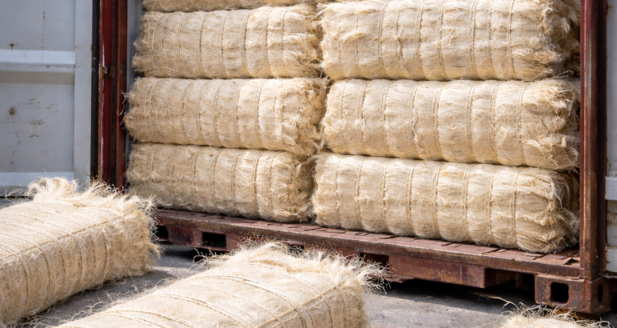 Efficient packaging, documentation and global shipment of graded sisal fiber to international manufacturers and distributors.